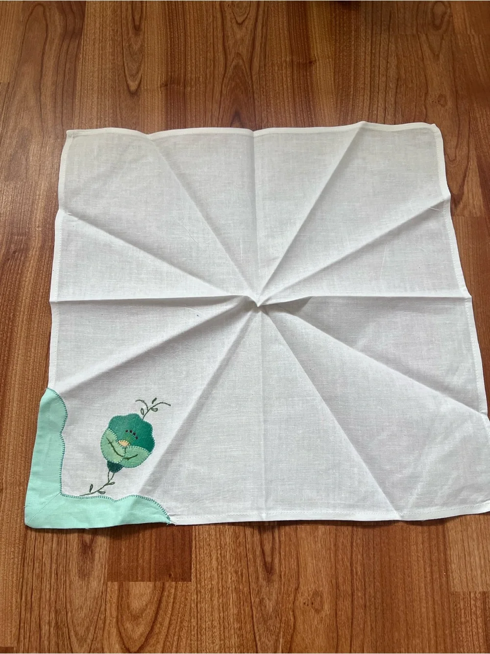 Vintage Mid-Century Hand Embroidered Placemats & Napkins (4) Madrid Spain NOS